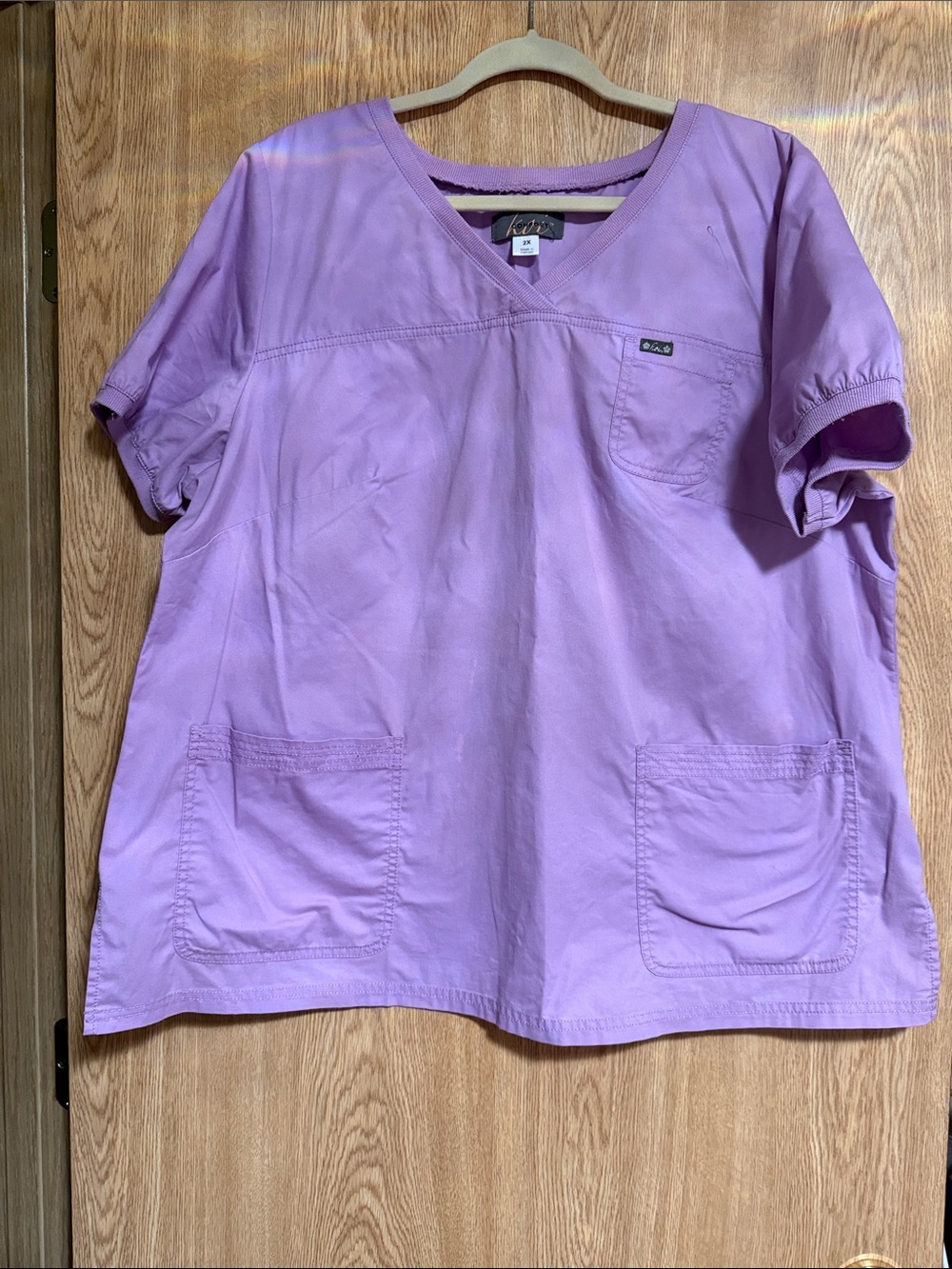 koi Lavender V-Neck Scrub Tunic